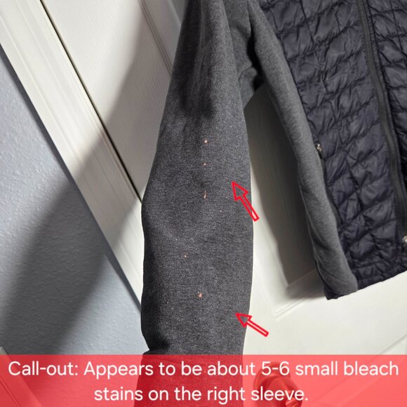 The North Face Quilted Hooded Jacket, Black & Dark Gray- Size: Large (Women’s) - Picture 6 of 8